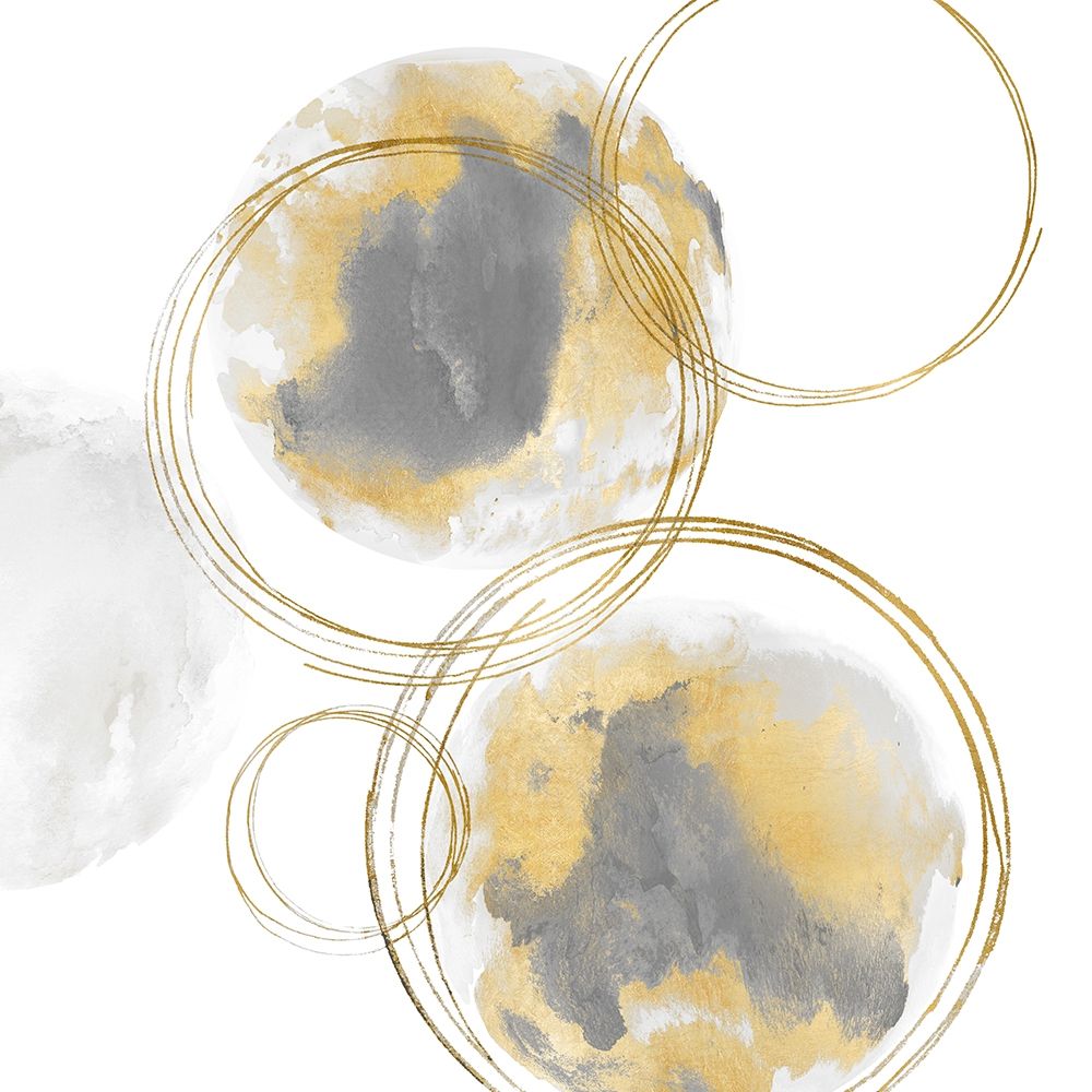 Circular Gray and Gold I art print by Natalie Harris for $57.95 CAD