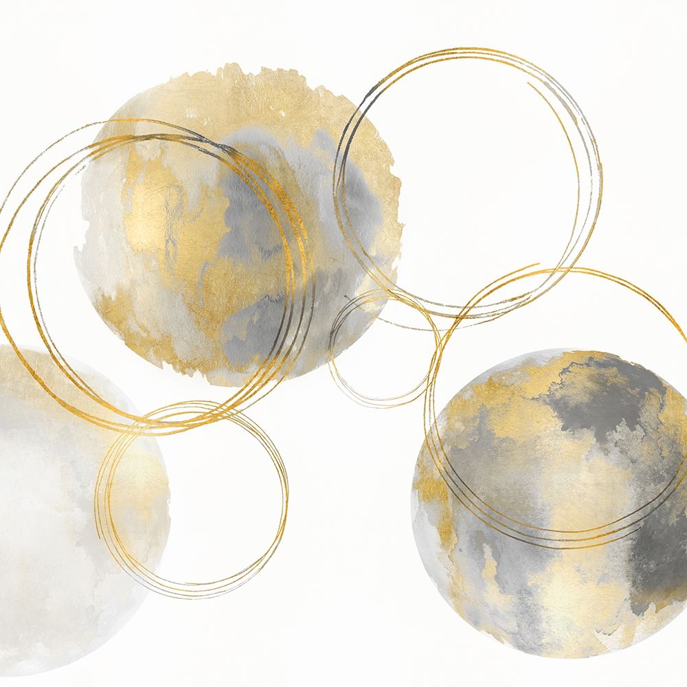 Circular Gray and Gold II art print by Natalie Harris for $57.95 CAD