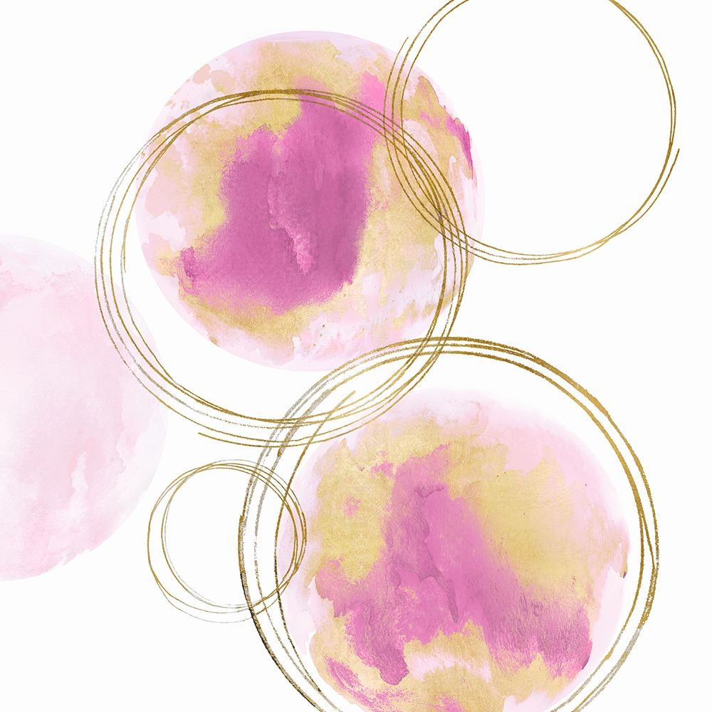 Circular Pink and Gold I art print by Natalie Harris for $57.95 CAD