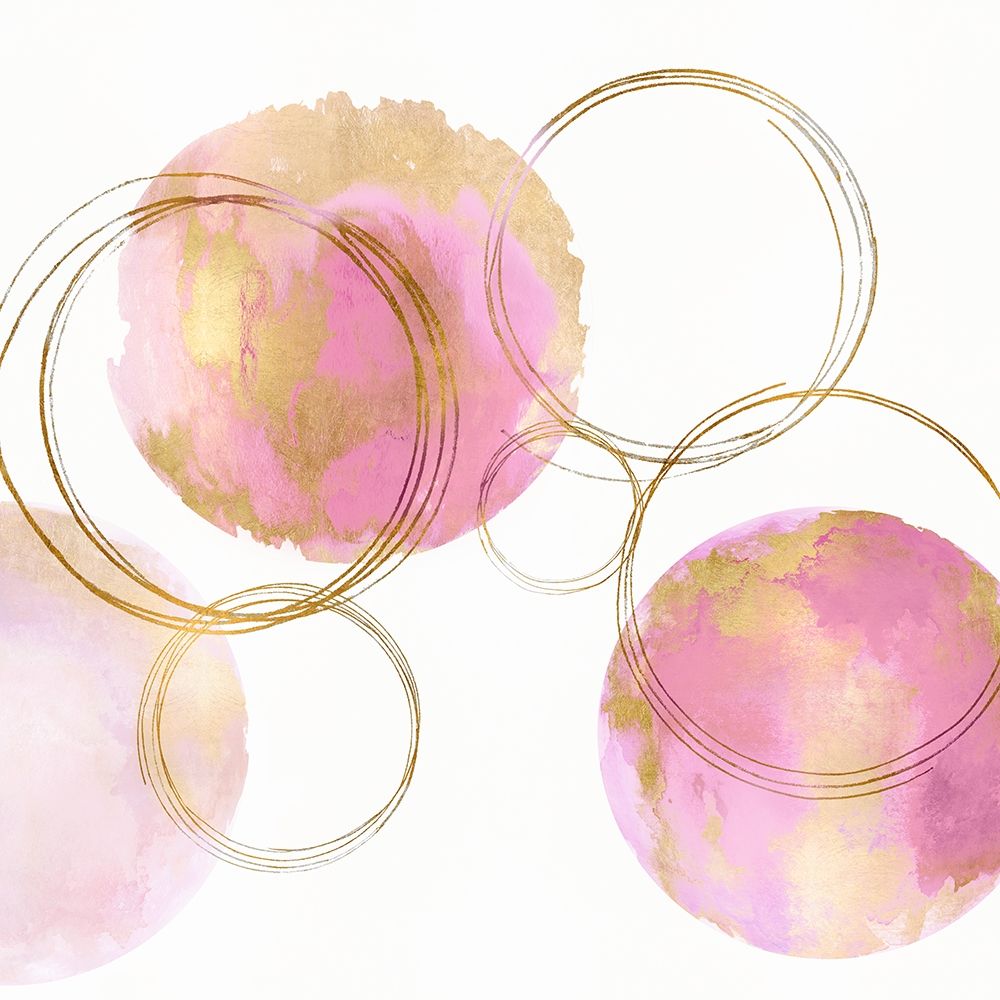 Circular Pink and Gold II art print by Natalie Harris for $57.95 CAD