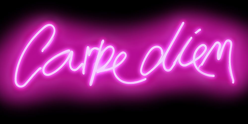 Neon Carpe Diem PB art print by Hailey Carr for $57.95 CAD