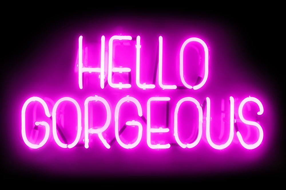 Neon Hello Gorgeous PB art print by Hailey Carr for $57.95 CAD