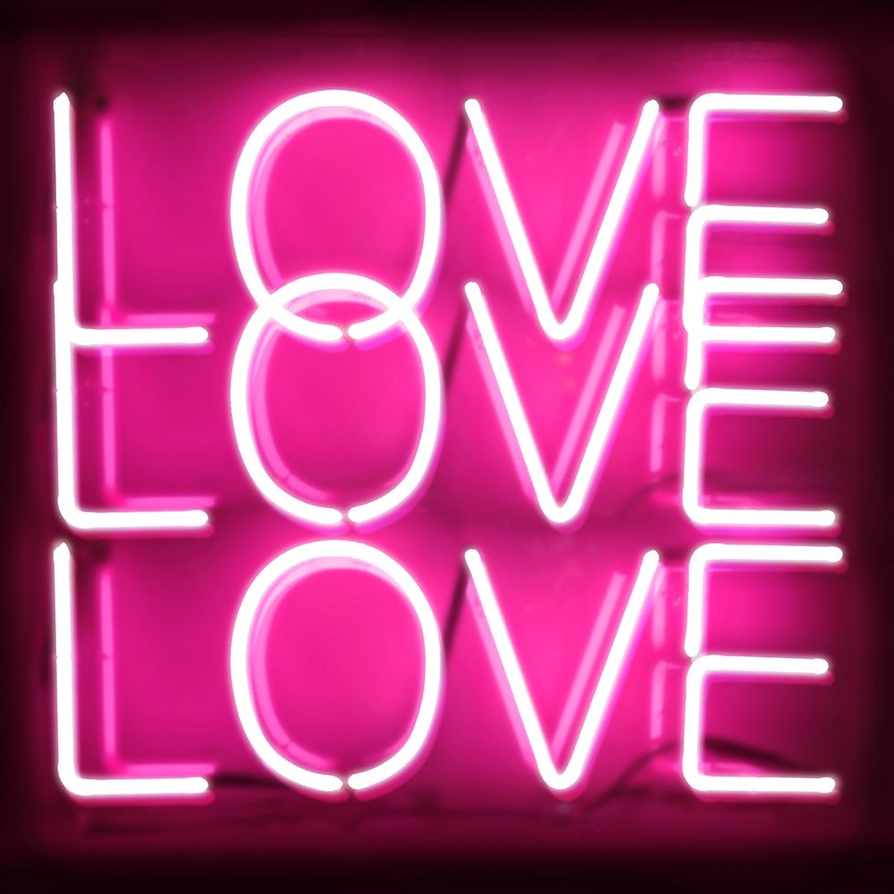 Neon Love Love Love PB art print by Hailey Carr for $57.95 CAD