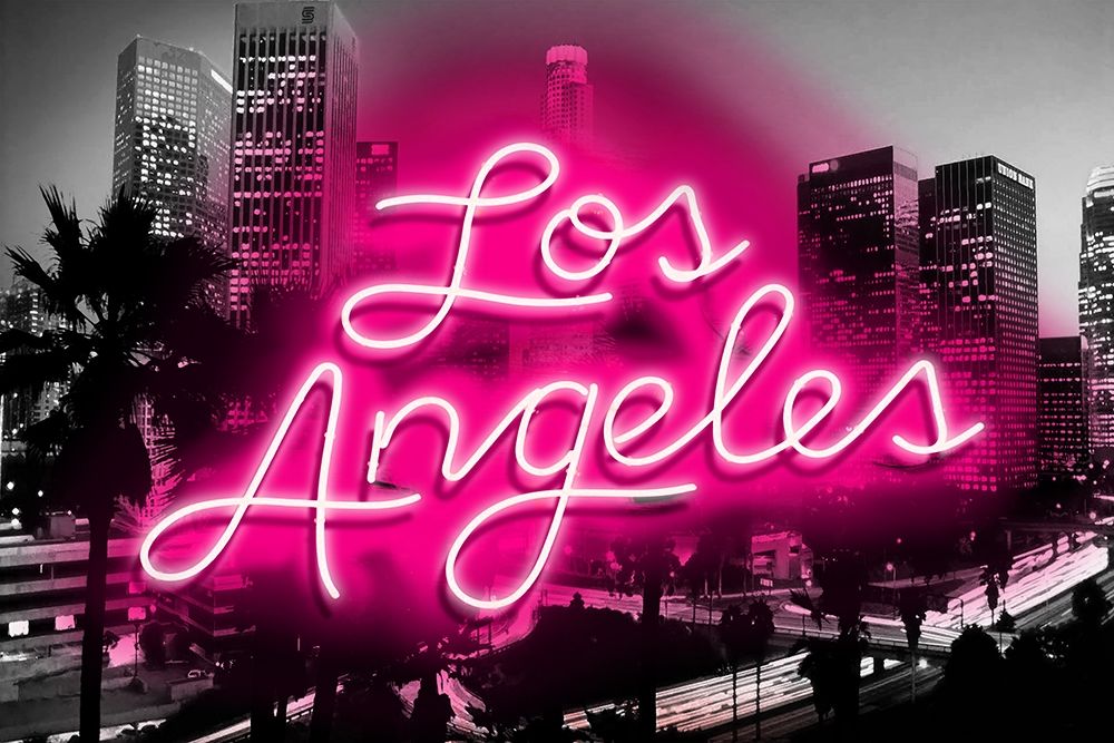 Neon Los Angeles PB art print by Hailey Carr for $57.95 CAD