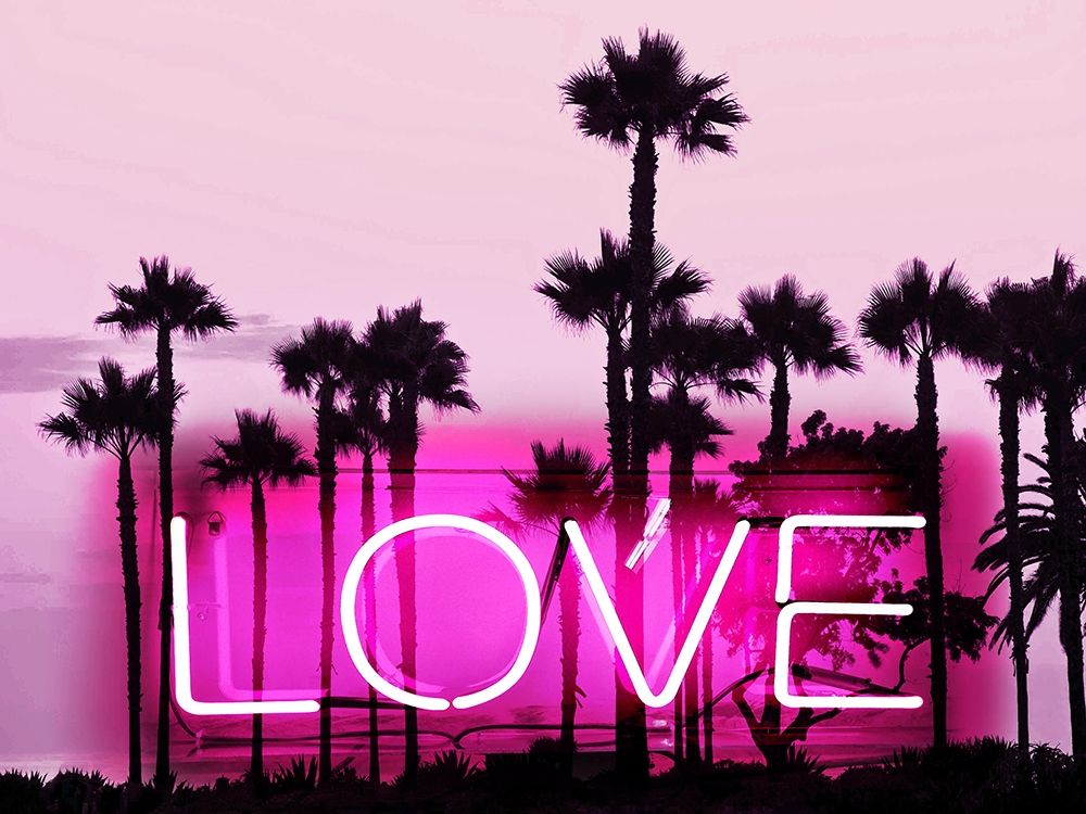 Neon Love Palms PB art print by Hailey Carr for $57.95 CAD