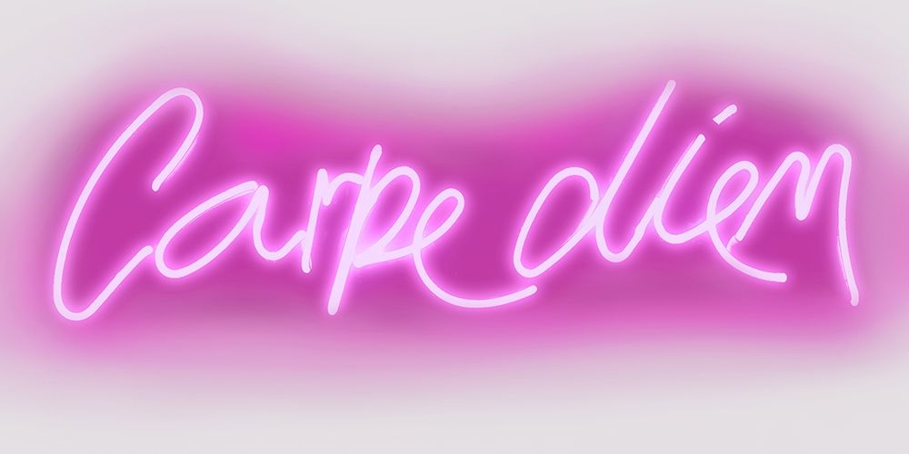 Neon Carpe Diem PW art print by Hailey Carr for $57.95 CAD