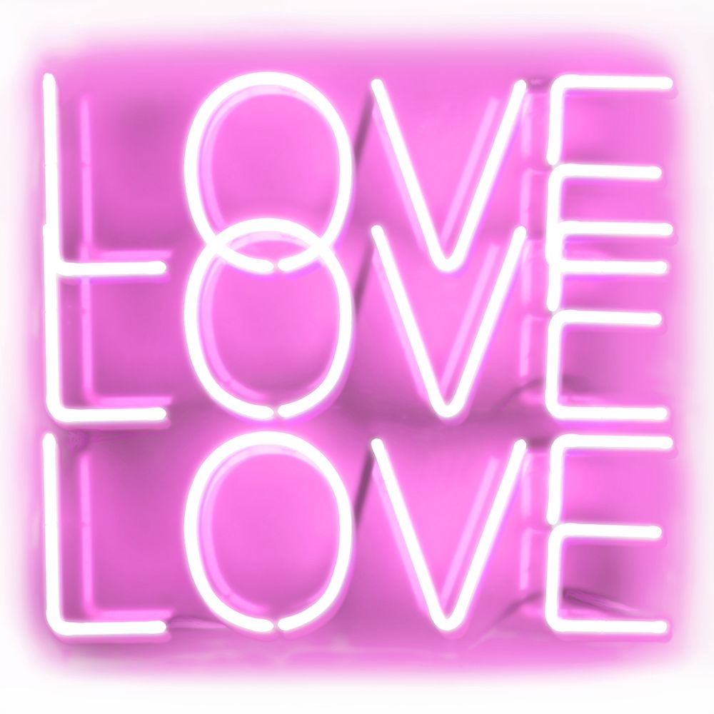 Neon Love Love Love PW art print by Hailey Carr for $57.95 CAD