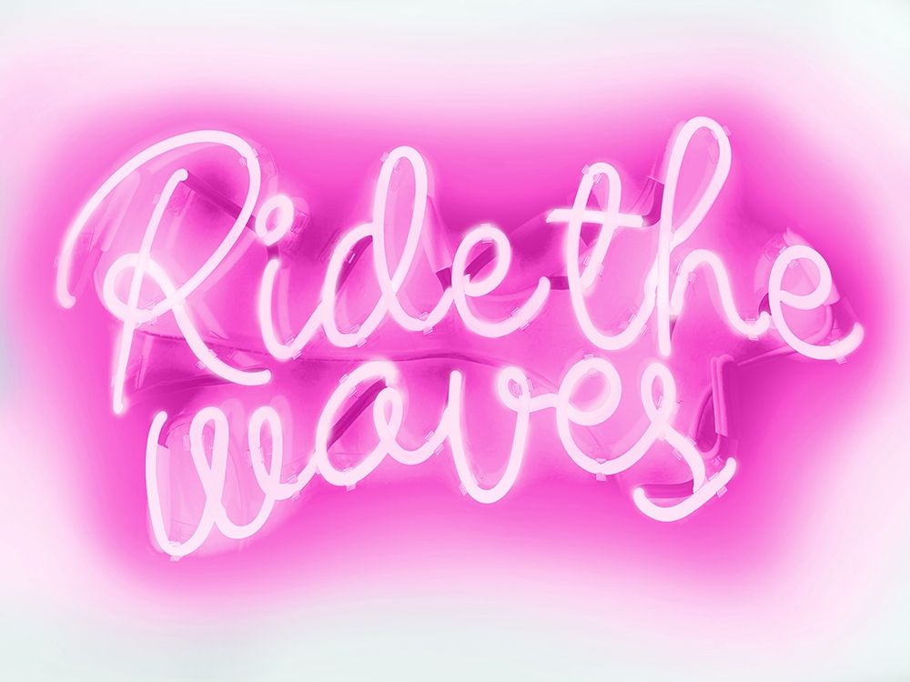 Neon Ride The Waves PW art print by Hailey Carr for $57.95 CAD