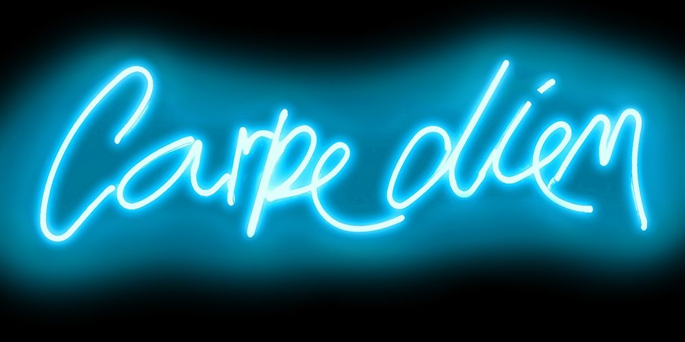 Neon Carpe Diem AB art print by Hailey Carr for $57.95 CAD