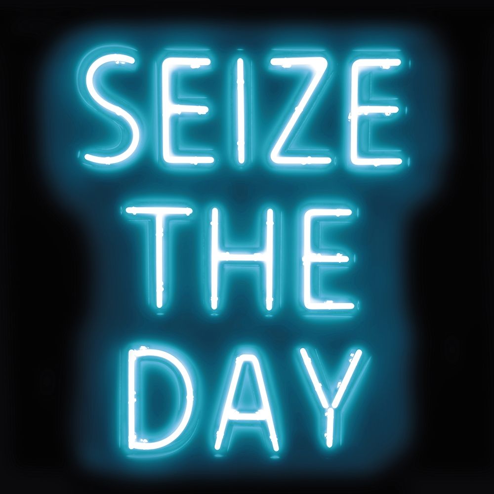 Neon Seize The Day AB art print by Hailey Carr for $57.95 CAD