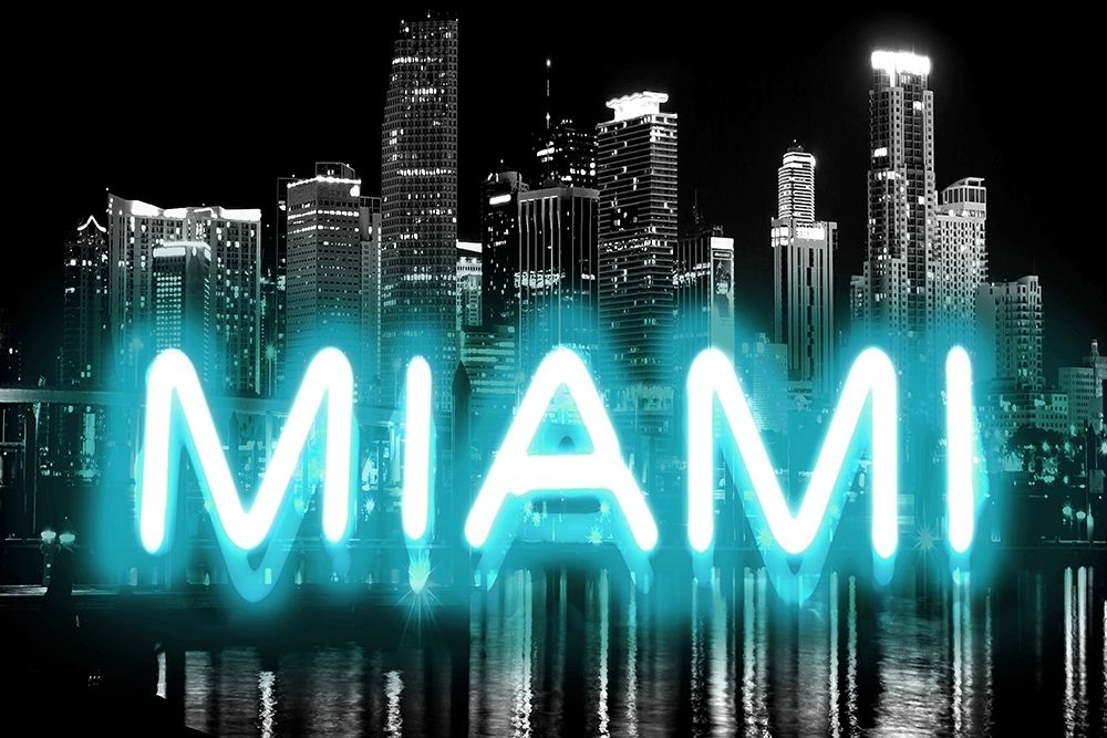 Neon Miami AB art print by Hailey Carr for $57.95 CAD