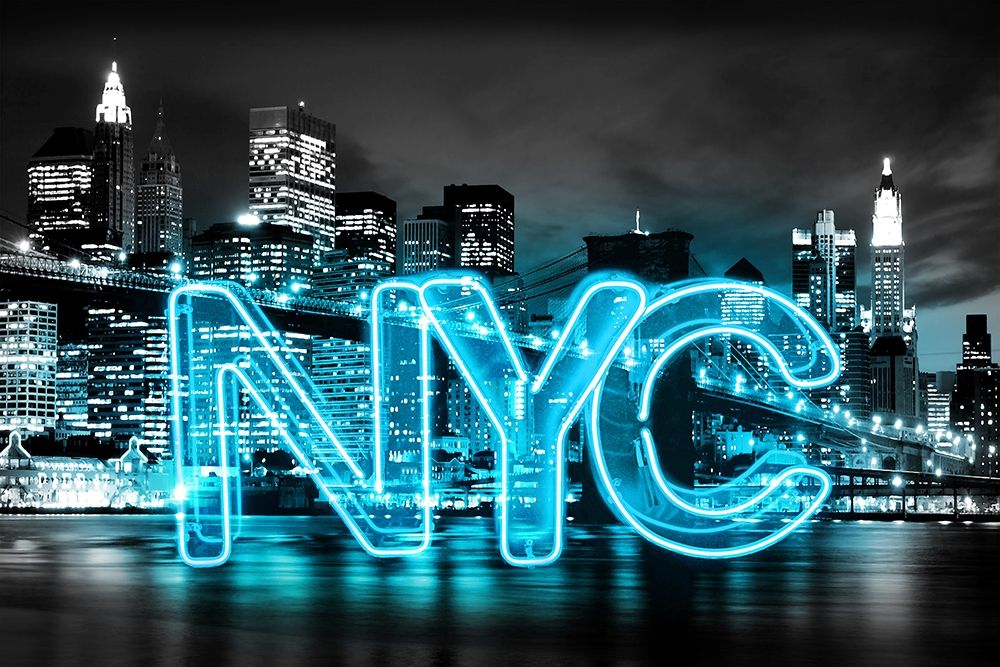 Neon New York City AB art print by Hailey Carr for $57.95 CAD