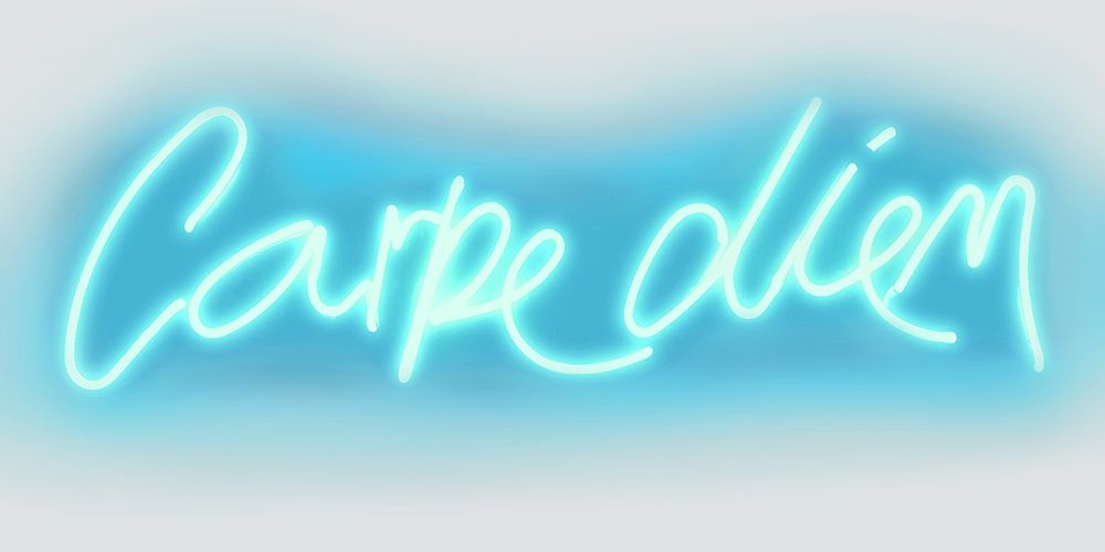Neon Carpe Diem AW art print by Hailey Carr for $57.95 CAD