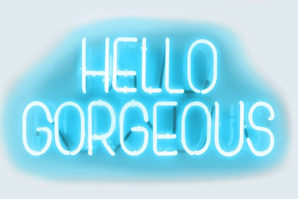Neon Hello Gorgeous AW art print by Hailey Carr for $57.95 CAD