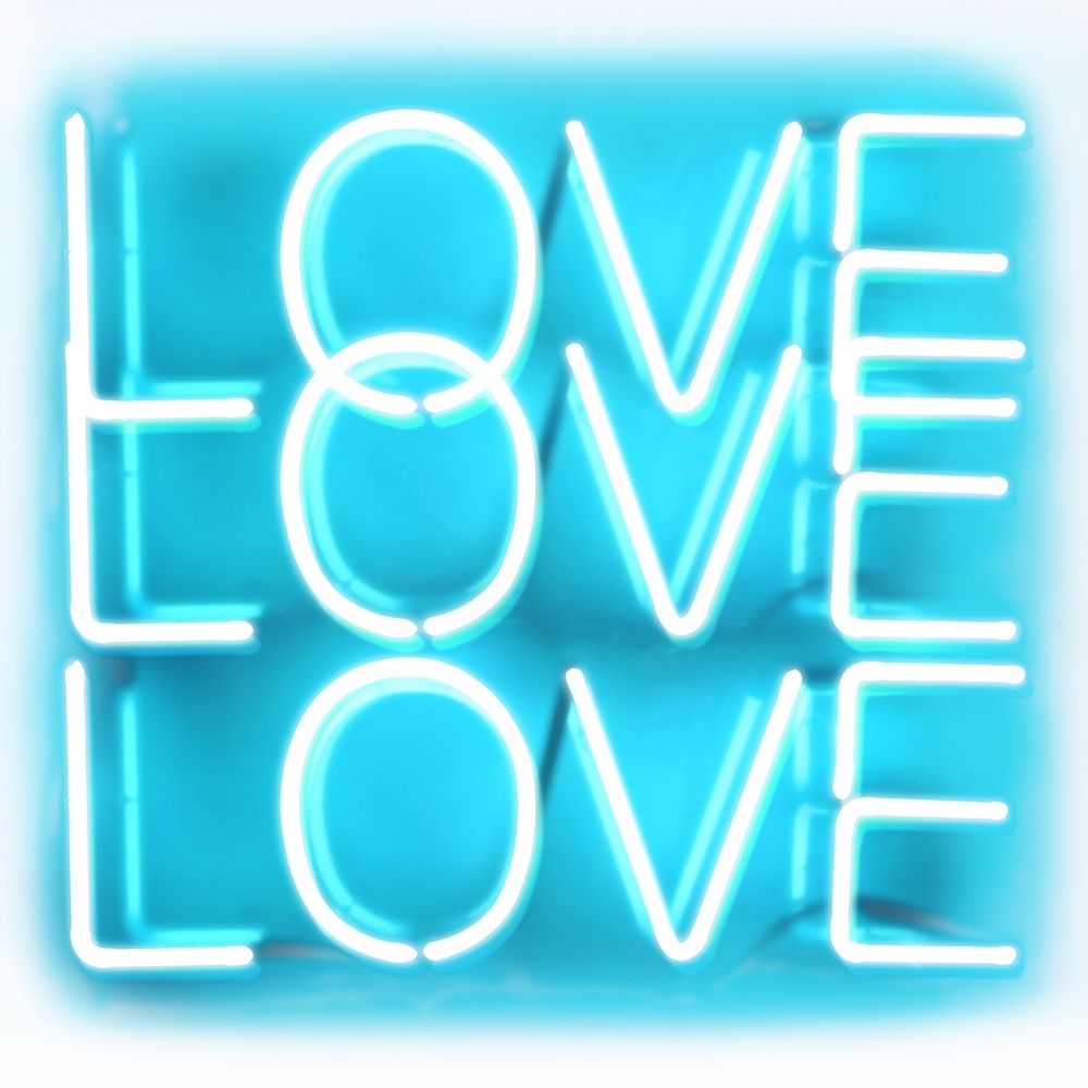 Neon Love Love Love AW art print by Hailey Carr for $57.95 CAD