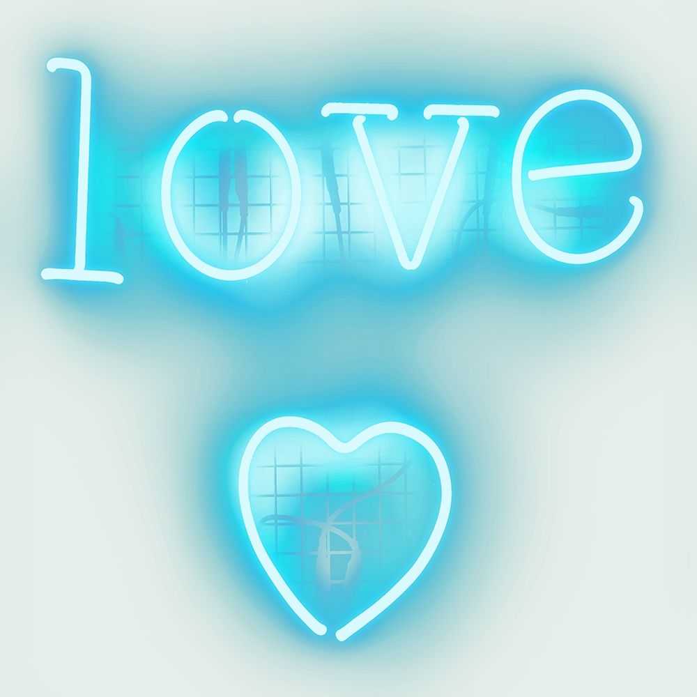 Neon Love Heart AW art print by Hailey Carr for $57.95 CAD
