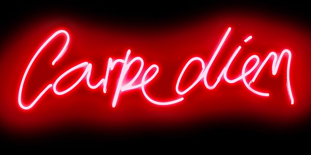 Neon Carpe Diem RB art print by Hailey Carr for $57.95 CAD