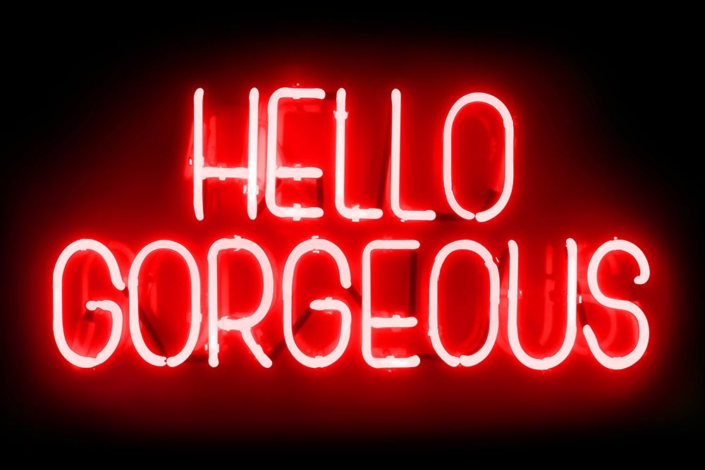 Neon Hello Gorgeous RB art print by Hailey Carr for $57.95 CAD