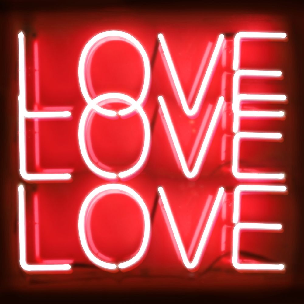 Neon Love Love Love RB art print by Hailey Carr for $57.95 CAD