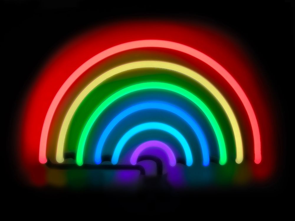 Neon Rainbow art print by Hailey Carr for $57.95 CAD