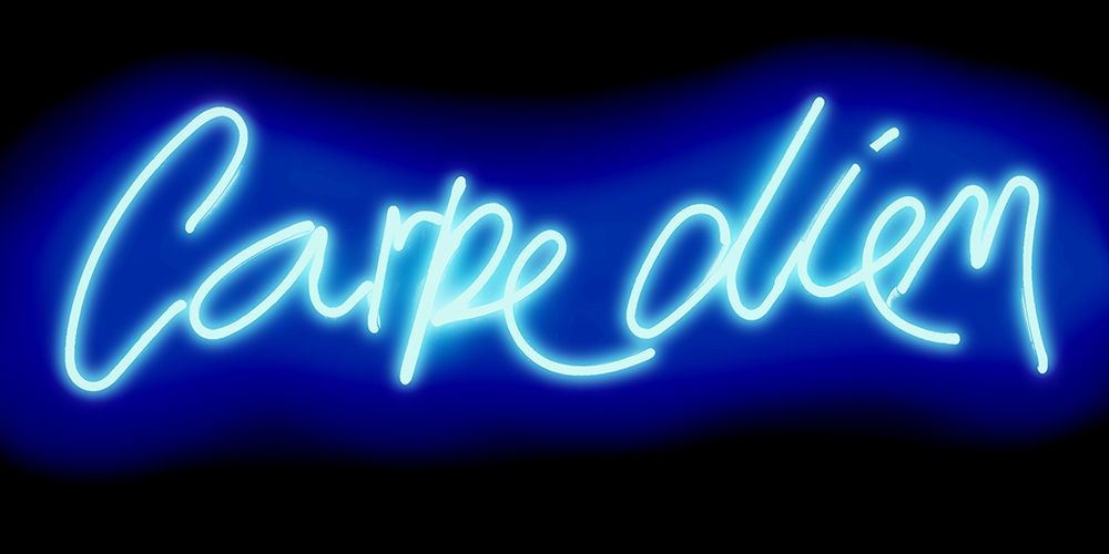 Neon Carpe Diem BB art print by Hailey Carr for $57.95 CAD