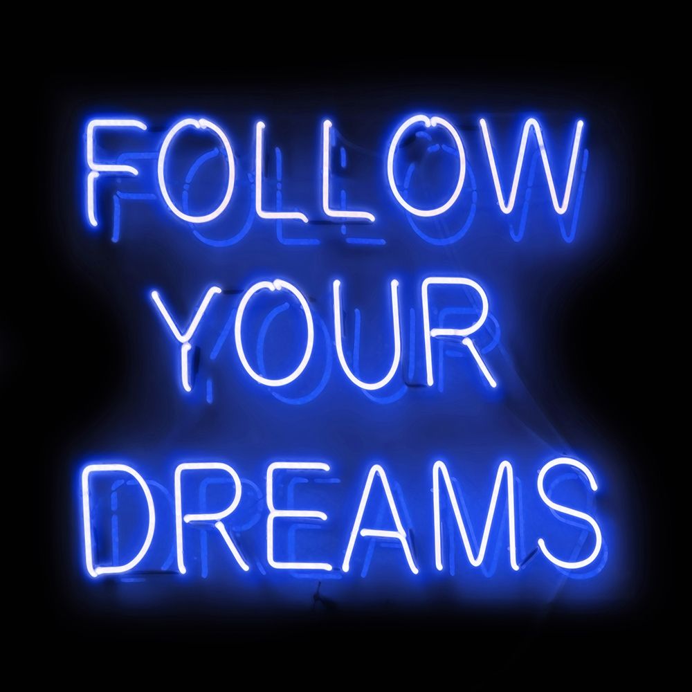 Neon Follow Your Dreams BB art print by Hailey Carr for $57.95 CAD