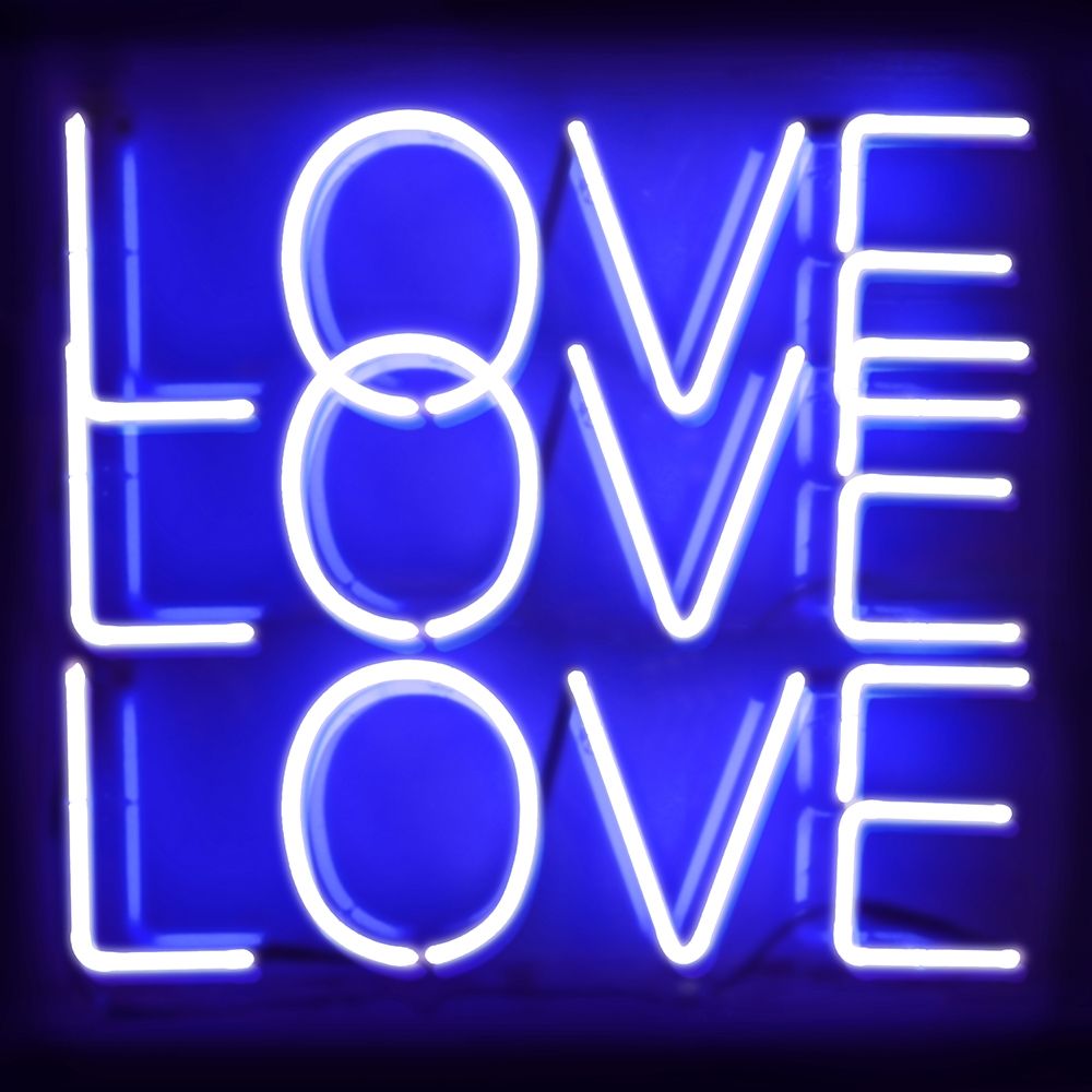 Neon Love Love Love BB art print by Hailey Carr for $57.95 CAD