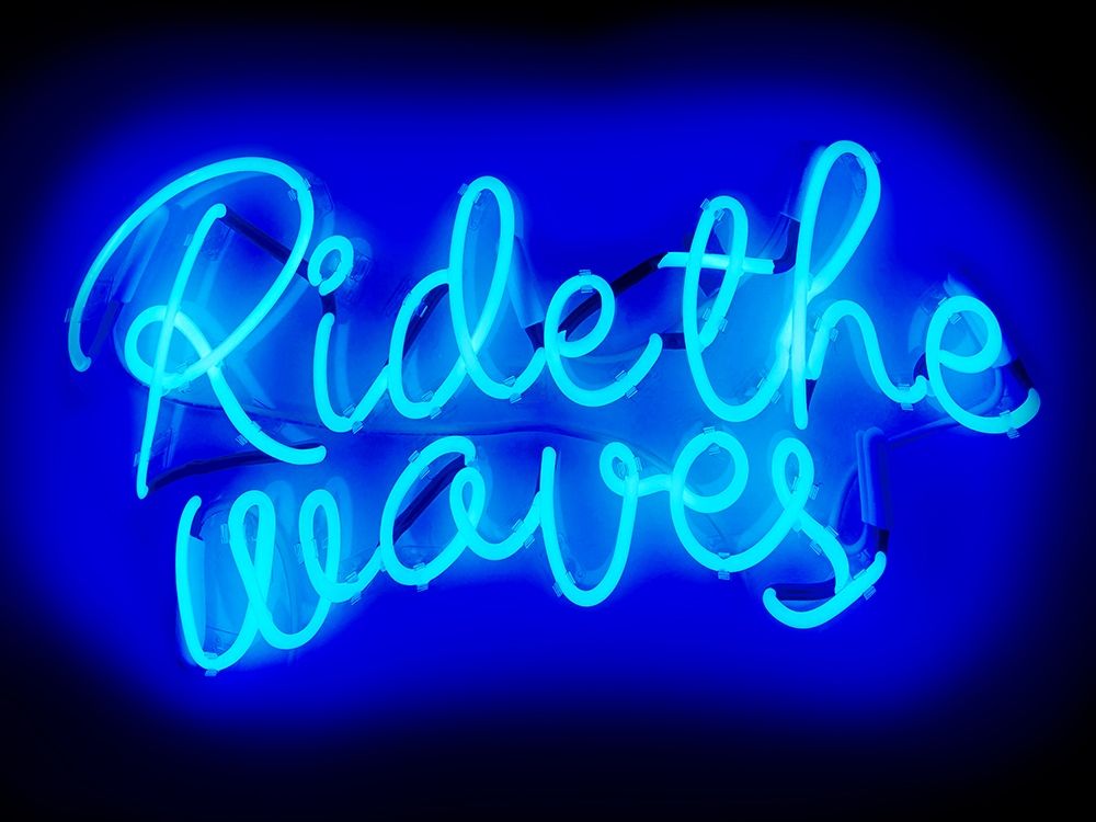 Neon Ride The Waves BB art print by Hailey Carr for $57.95 CAD