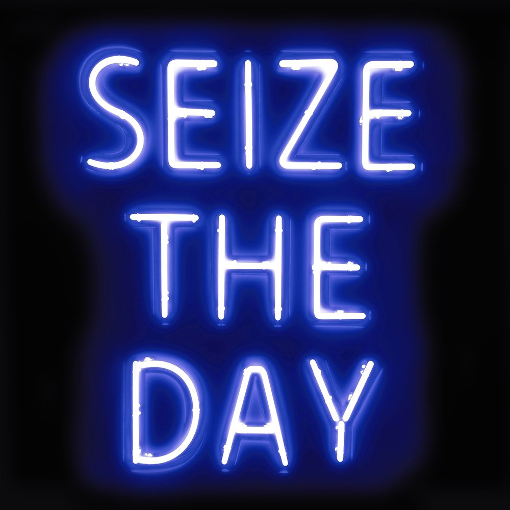 Neon Seize The Day BB art print by Hailey Carr for $57.95 CAD