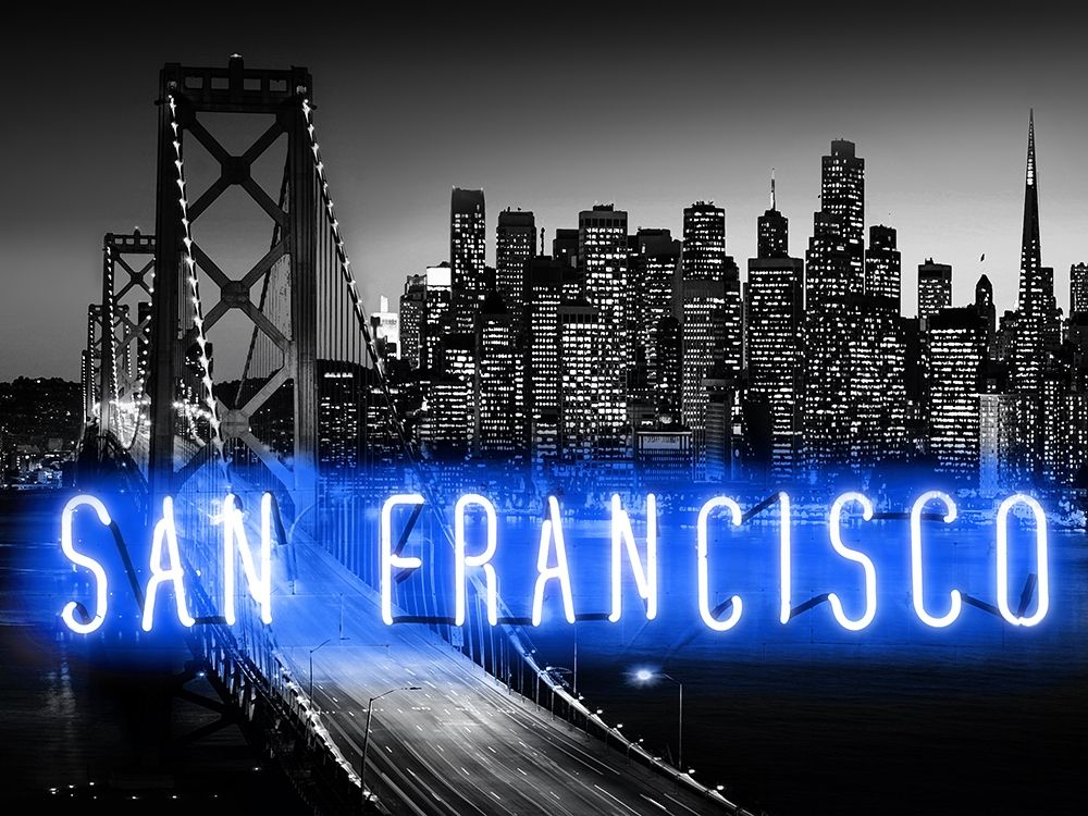 Neon San Francisco BB art print by Hailey Carr for $57.95 CAD