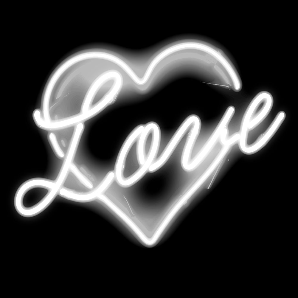 Neon Love WB art print by Hailey Carr for $57.95 CAD