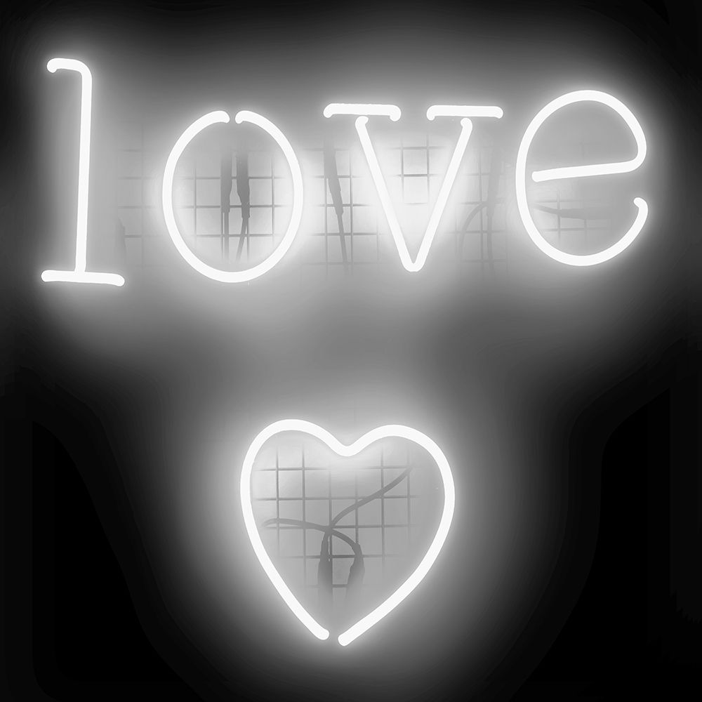 Neon Love Heart WB art print by Hailey Carr for $57.95 CAD