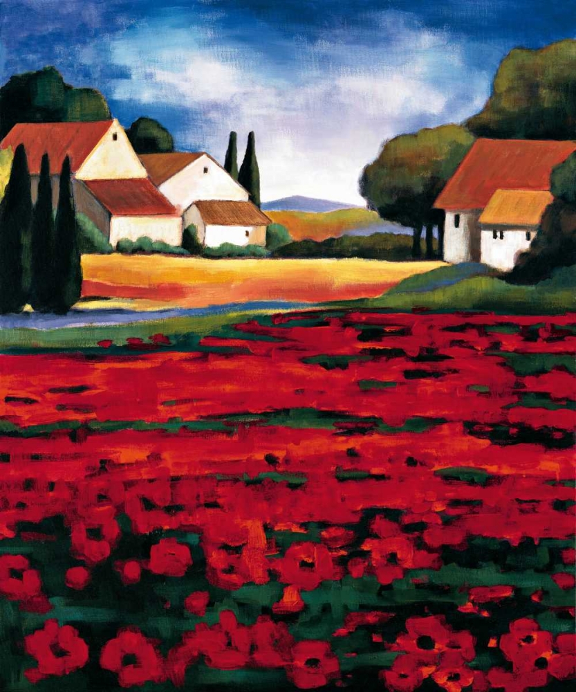 Poppy Field I art print by Janine Clarke for $57.95 CAD