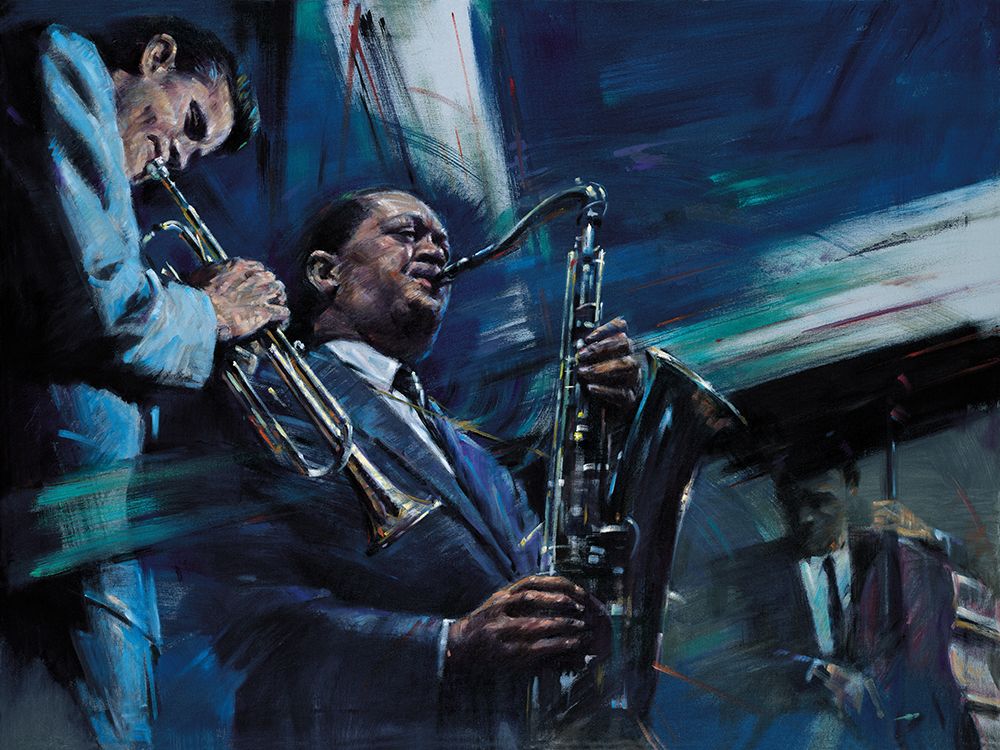 Blue Cool art print by Jin G. Kam for $57.95 CAD