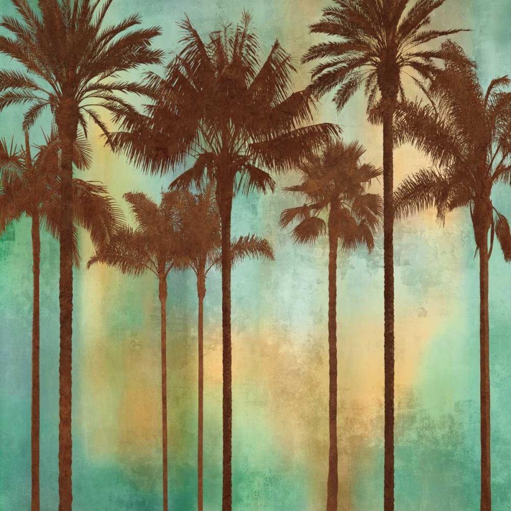 Aqua Palms II art print by John Seba for $57.95 CAD