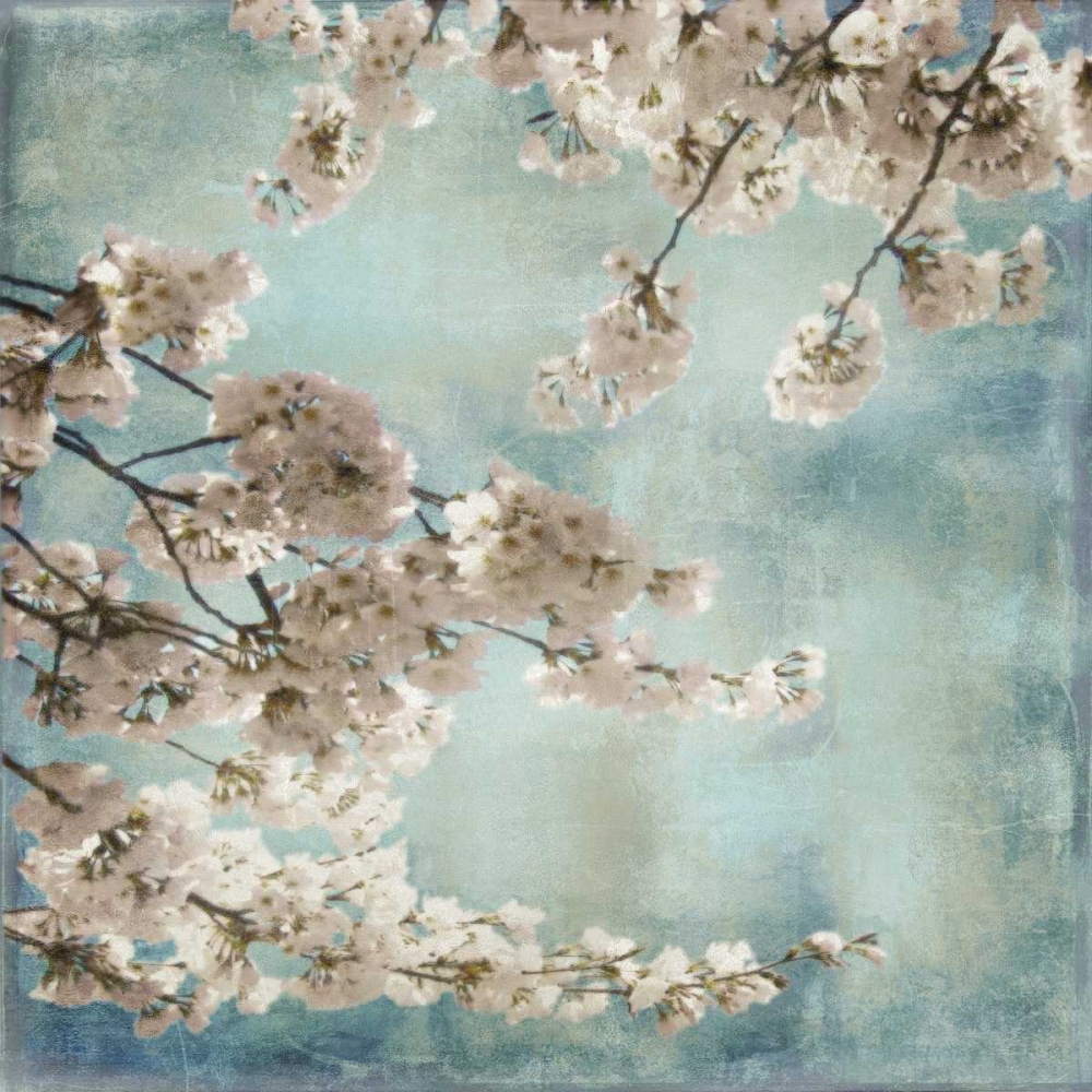 Aqua Blossoms II art print by John Seba for $57.95 CAD