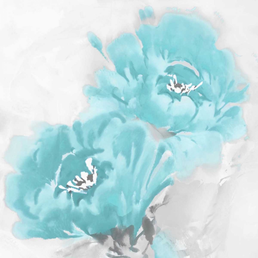 Flower Bloom in Aqua I art print by Jesse Stevens for $57.95 CAD