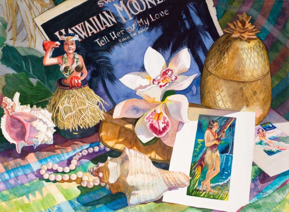 Hawaiian Moonlight art print by Judy Koenig for $57.95 CAD