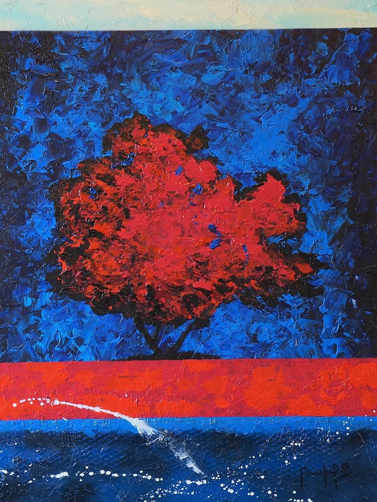 Red Tree art print by Joseph Marshal Foster for $57.95 CAD