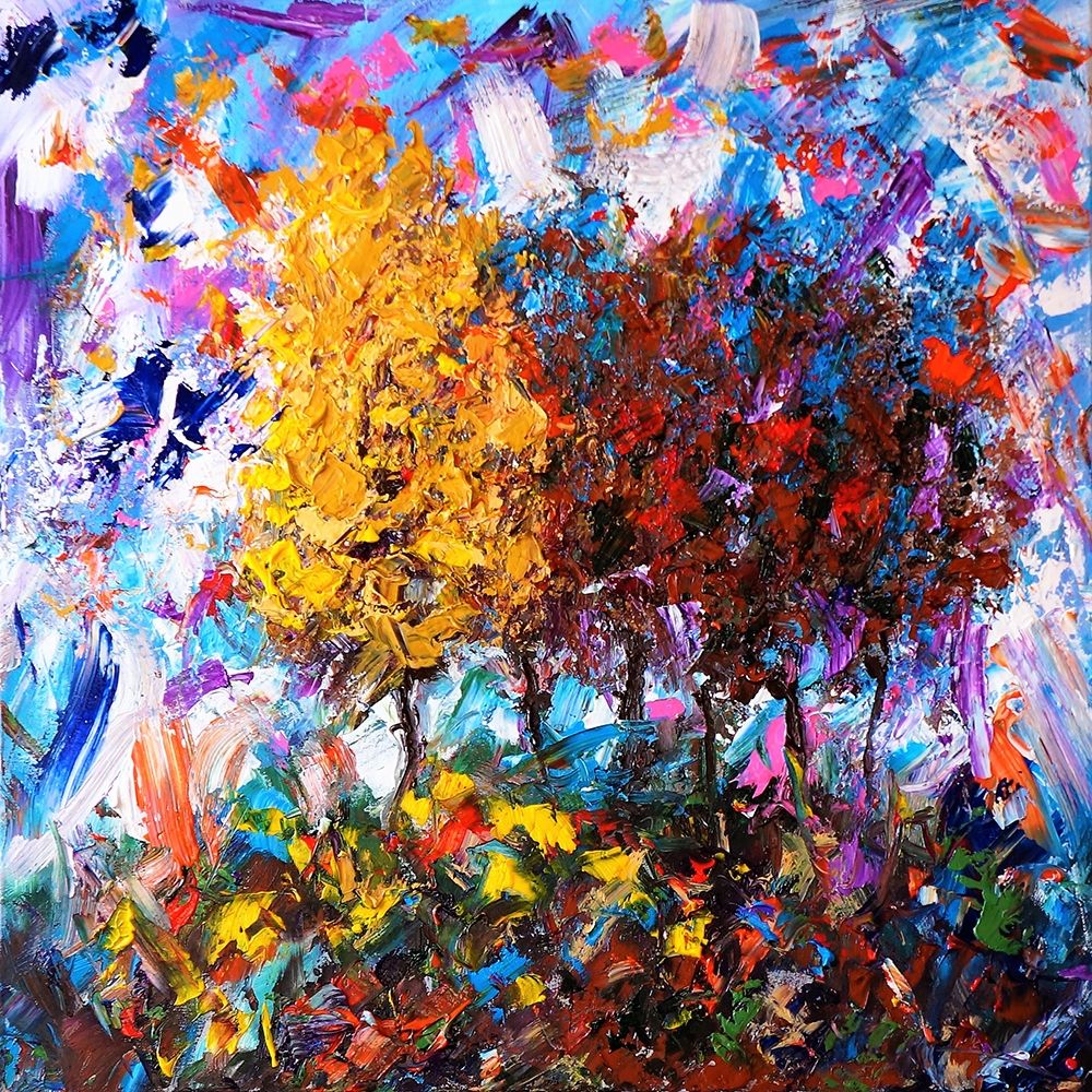 Orange and Red Tree art print by Joseph Marshal Foster for $57.95 CAD