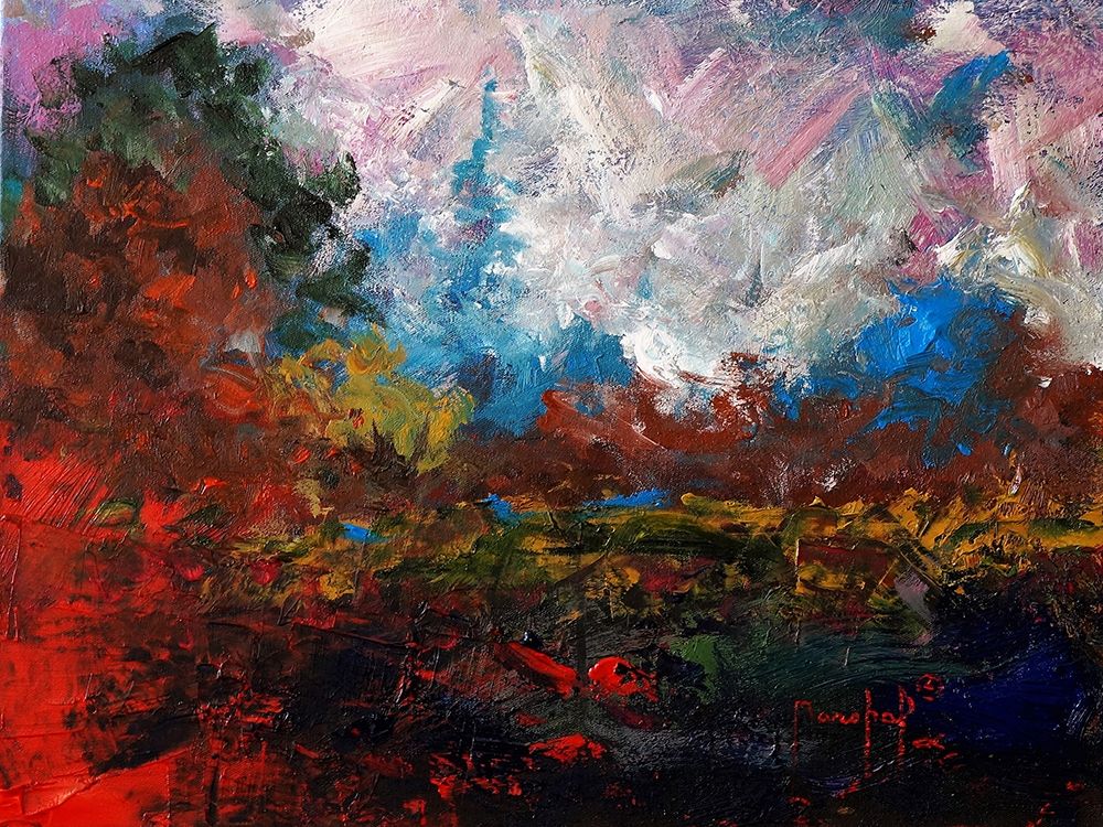 Burnt Orange Landscape art print by Joseph Marshal Foster for $57.95 CAD