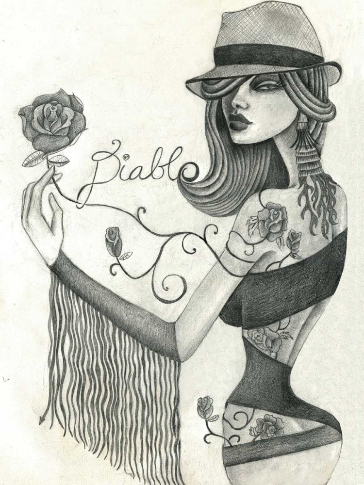 Diablo (Drawing) art print by Jami Goddess for $57.95 CAD
