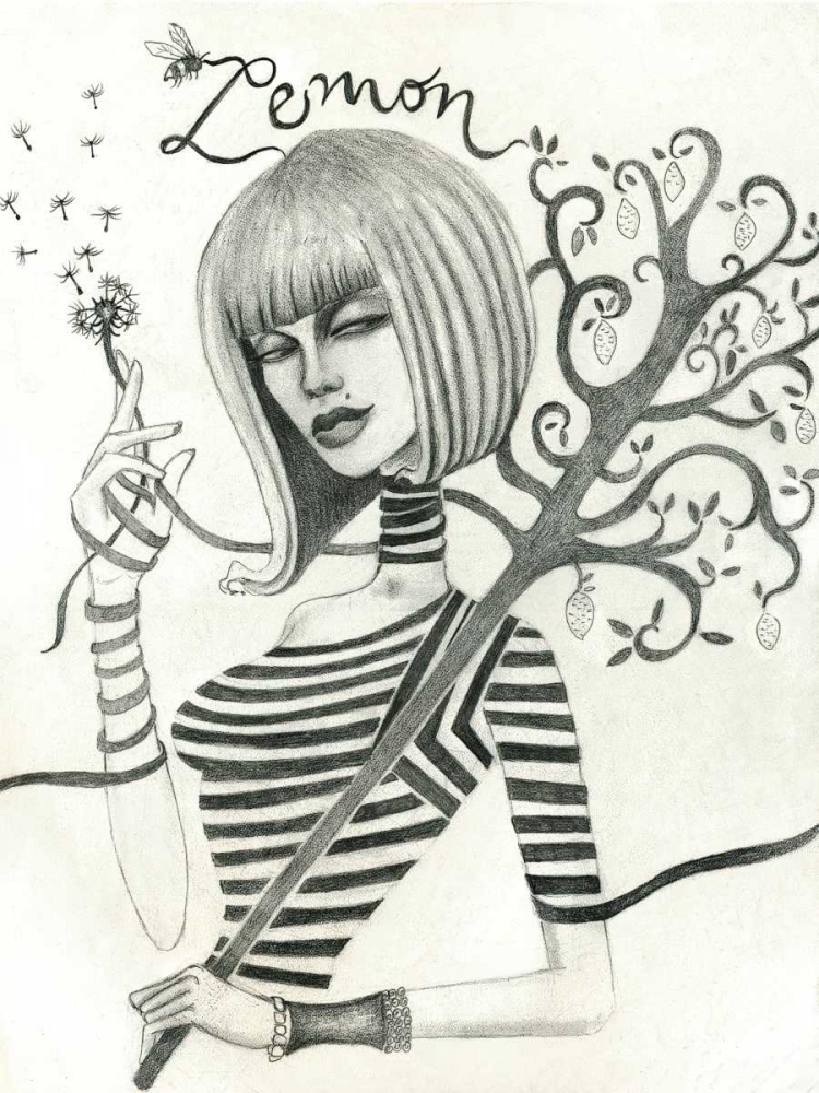 Lemon (Drawing) art print by Jami Goddess for $57.95 CAD
