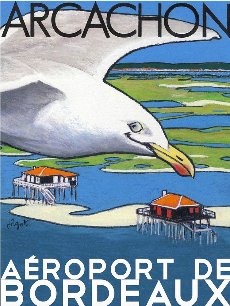 Arcachon aéroport de Bordeaux art print by Jean Pierre Got for $57.95 CAD