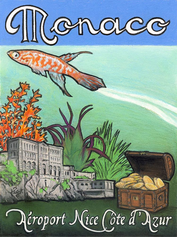 Monaco Travel Poster art print by Jean Pierre Got for $57.95 CAD