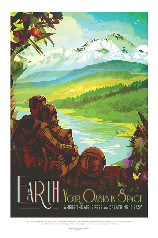 Earth- Your Oasis In Space art print by JPL for $57.95 CAD