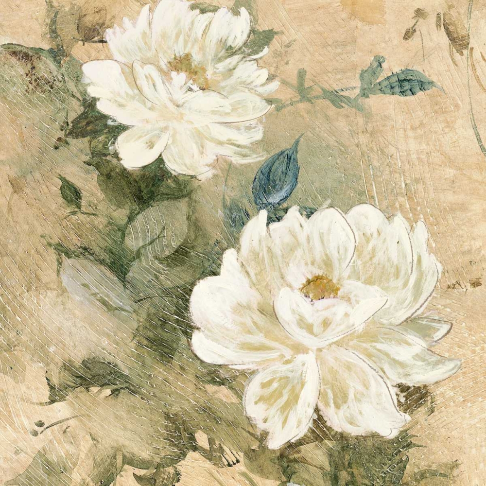 White Flowers I art print by Jil Wilcox for $57.95 CAD