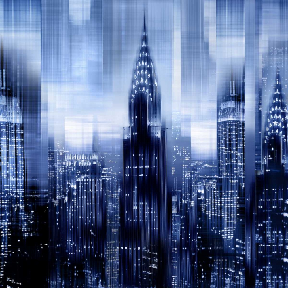 NYC - Reflections in Blue I art print by Kate Carrigan for $57.95 CAD