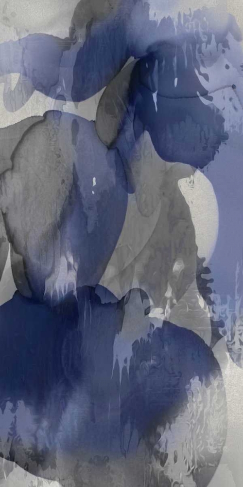 Cascade Indigo Triptych I art print by Kristina Jett for $57.95 CAD
