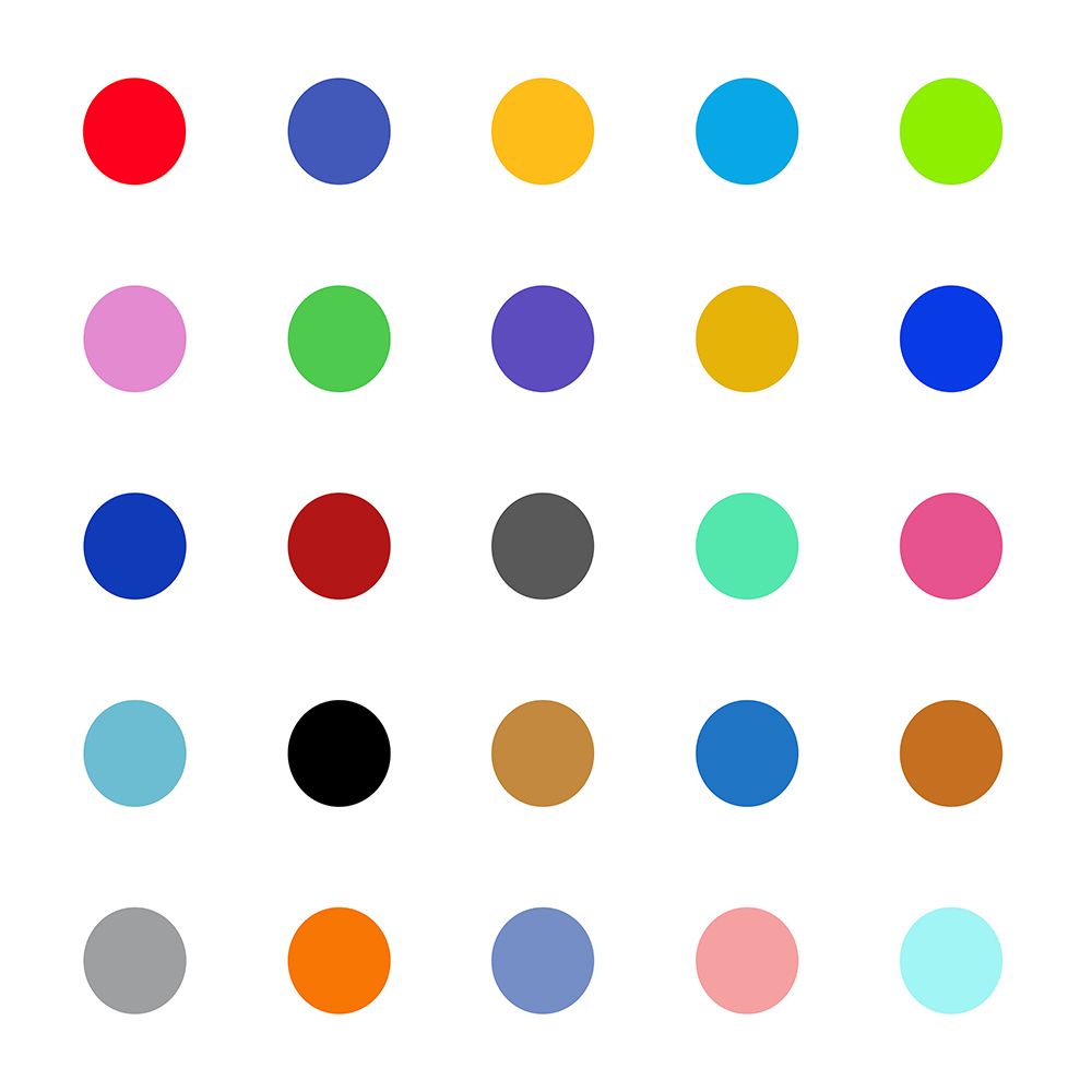 Circle Five Multicolor art print by Karl Langdon for $57.95 CAD